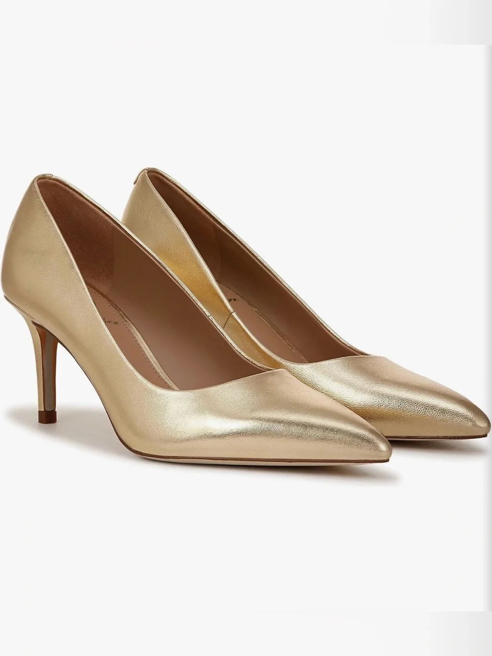 SAM EDELMAN VIENNA AMBER GOLD PUMPS 8.5